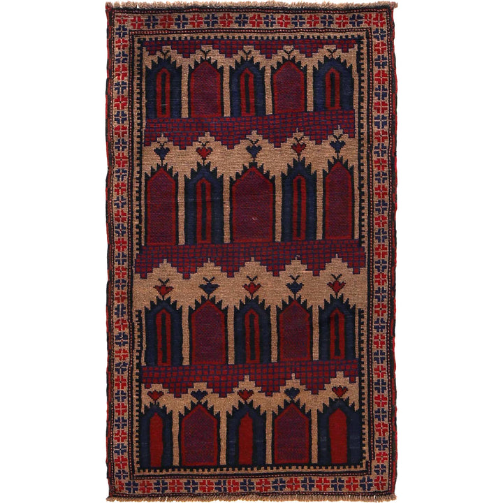 Handmade Prayer Rug 2' 9" x 4' 9" - No. AL90089