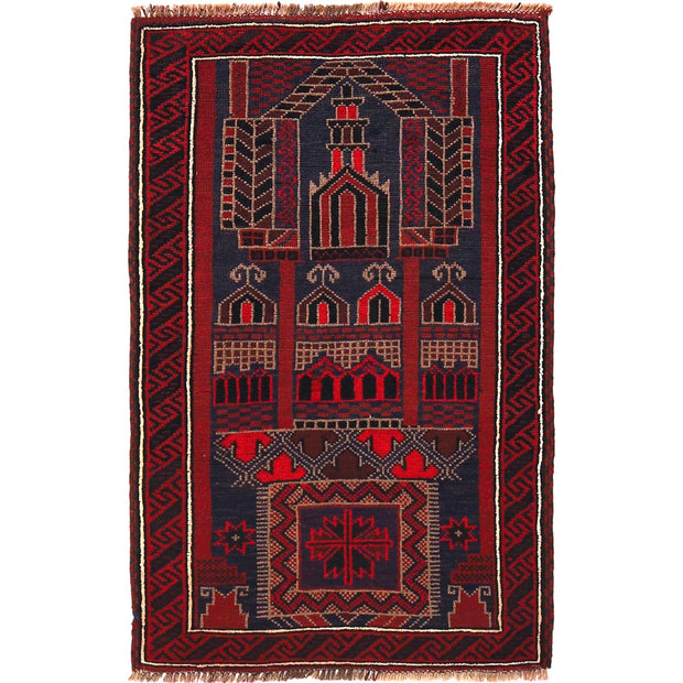Handmade Prayer Rug 2' 9" x 4' 6" - No. AL17132