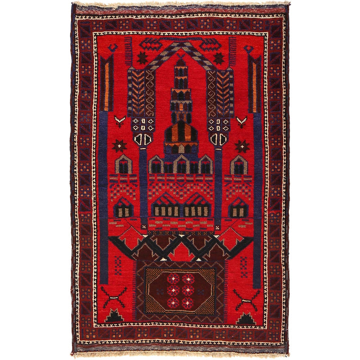 Handmade Prayer Rug 3' 2" x 4' 7" - No. AL99726