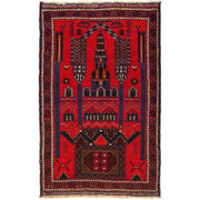 Handmade Prayer Rug 3' 2" x 4' 7" - No. AL99726