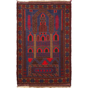 Handmade Prayer Rug 3' 0" x 4' 5" - No. AL81145