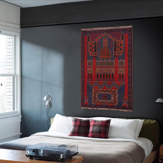 Handmade Prayer Rug 3' 0" x 4' 9" - No. AL86319