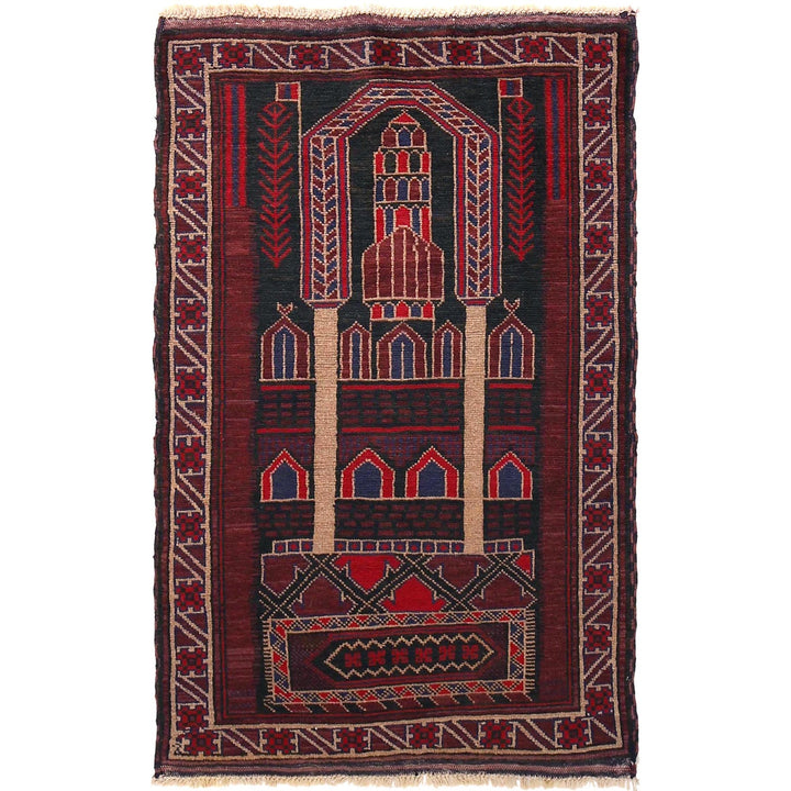 Islamic Prayer Carpet 2' 10" x 4' 4" - No. AL34461