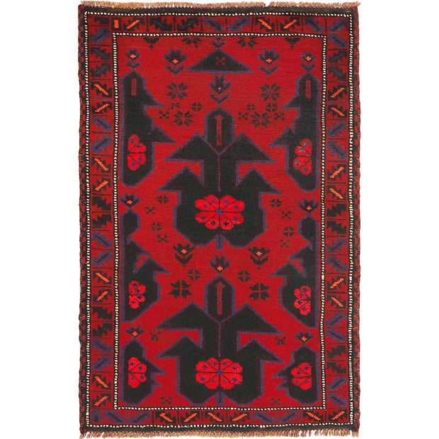 Hand Knotted Baluchi Rug 2' 9" x 4' 7" - No. AL54029