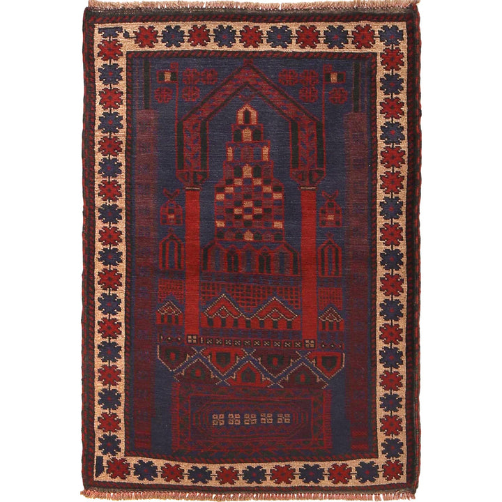 Muslim Prayer Rug 2' 11" x 4' 5" - No. AL39126