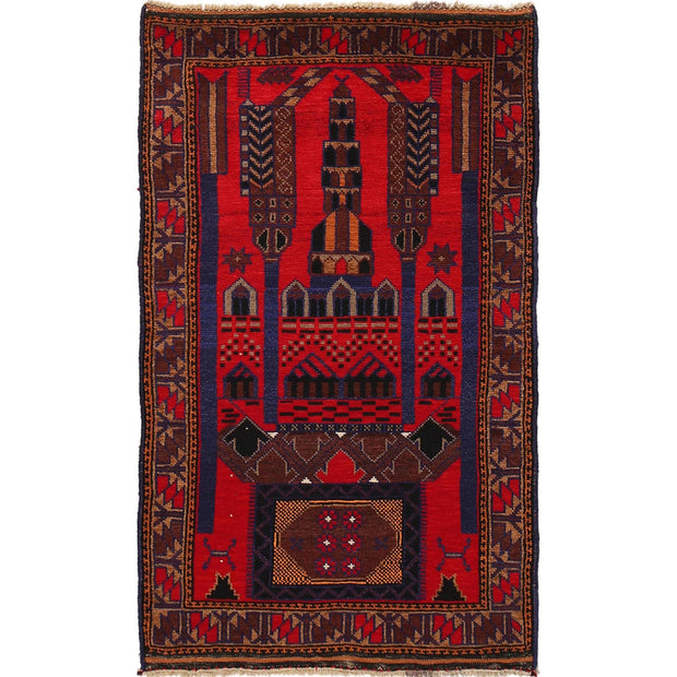 Handmade Prayer Rug 2' 11" x 4' 10" - No. AL97148