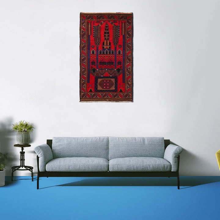 Handmade Prayer Rug 2' 11" x 4' 10" - No. AL97148