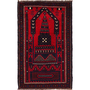 Handmade Prayer Rug 2' 11" x 4' 9" - No. AL23043