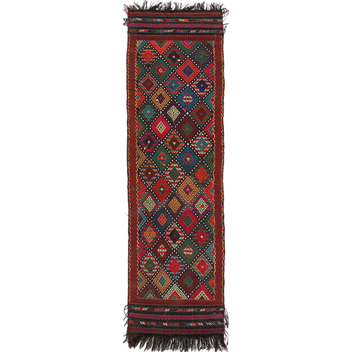 Hand Knotted Suzuni Kelim Runner 2' 1" x 7' 4" - No. AL79433