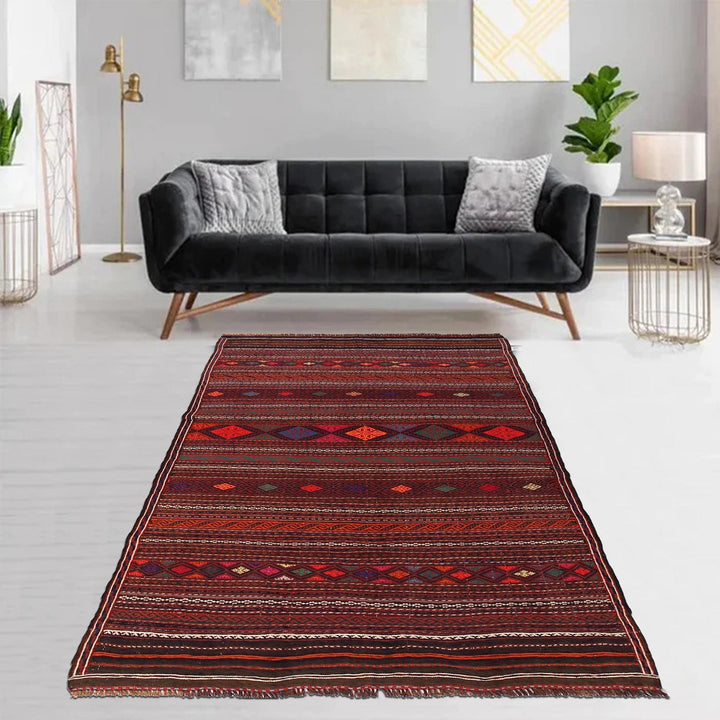 Handmade Flatweave Kilim 4' 2" x 6' 7" - No. AL51822