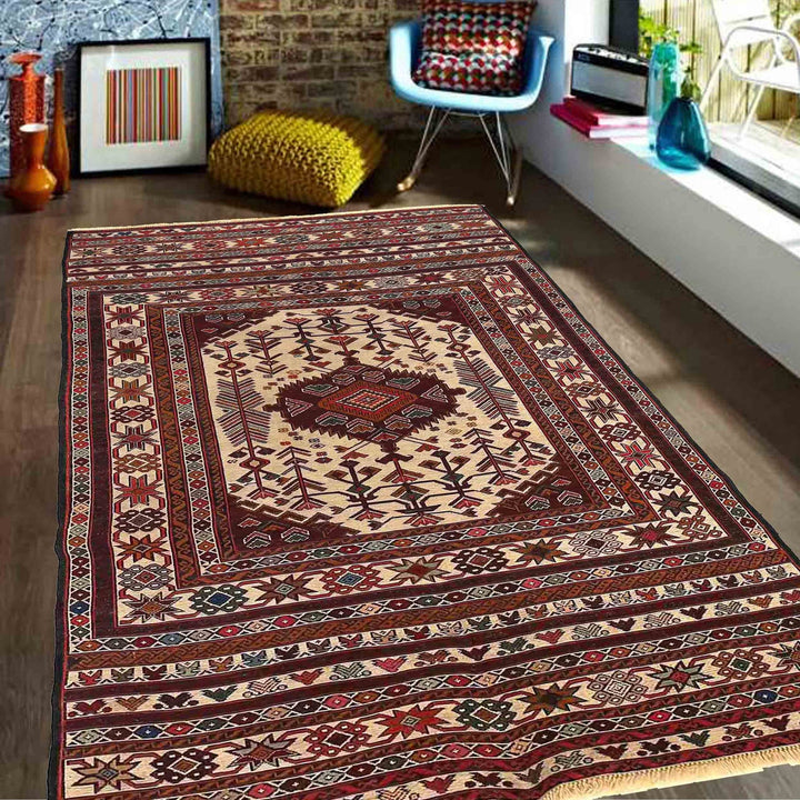 Handmade Maliki Kilim 3' 10" x 6' 3" - No. AL18566