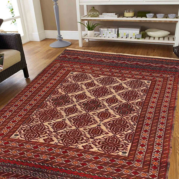 Handmade Maliki Kilim 4' 2" x 6' 0" - No. AL37608