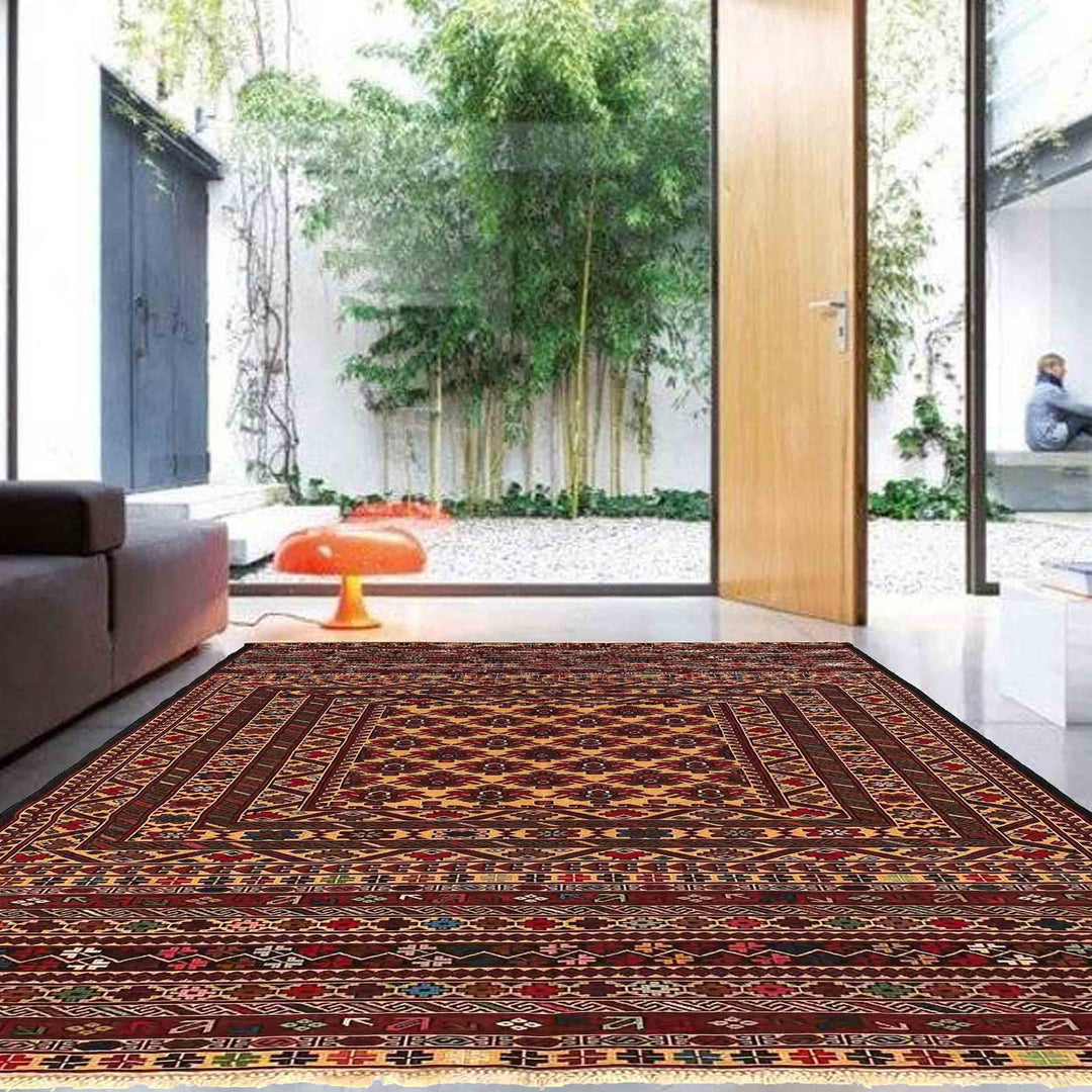 Handmade Maliki Kilim 4' 0" x 6' 2" - No. AL62895