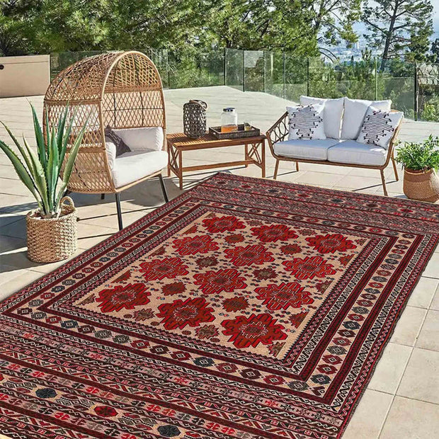 Handmade Maliki Kilim 4' 2" x 6' 7" - No. AL33224