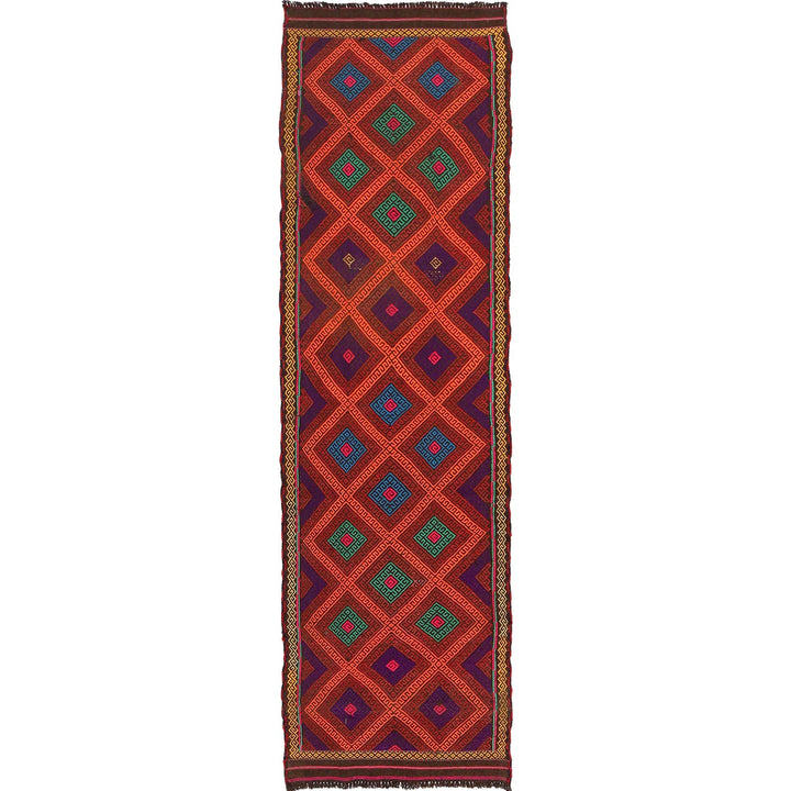 Handmade Flatweave Kilim Runner 2' 4" x 8' 8" - No. AL19609