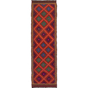 Handmade Flatweave Kilim Runner 2' 4" x 8' 8" - No. AL19609