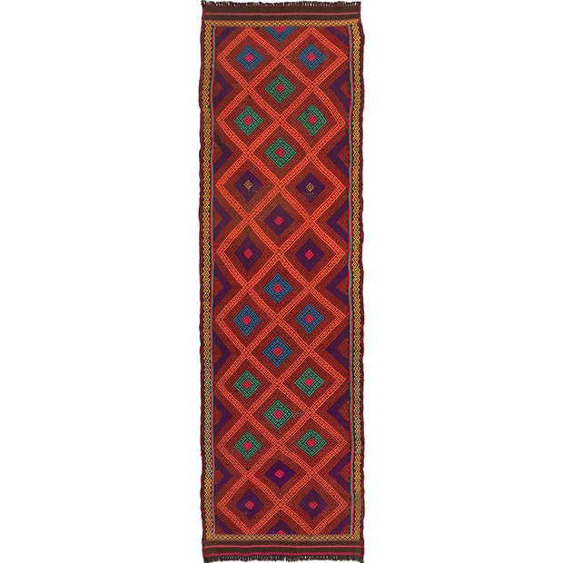 Handmade Flatweave Kilim Runner 2' 4" x 8' 8" - No. AL19609