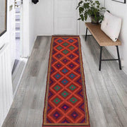Handmade Flatweave Kilim Runner 2' 4" x 8' 8" - No. AL19609