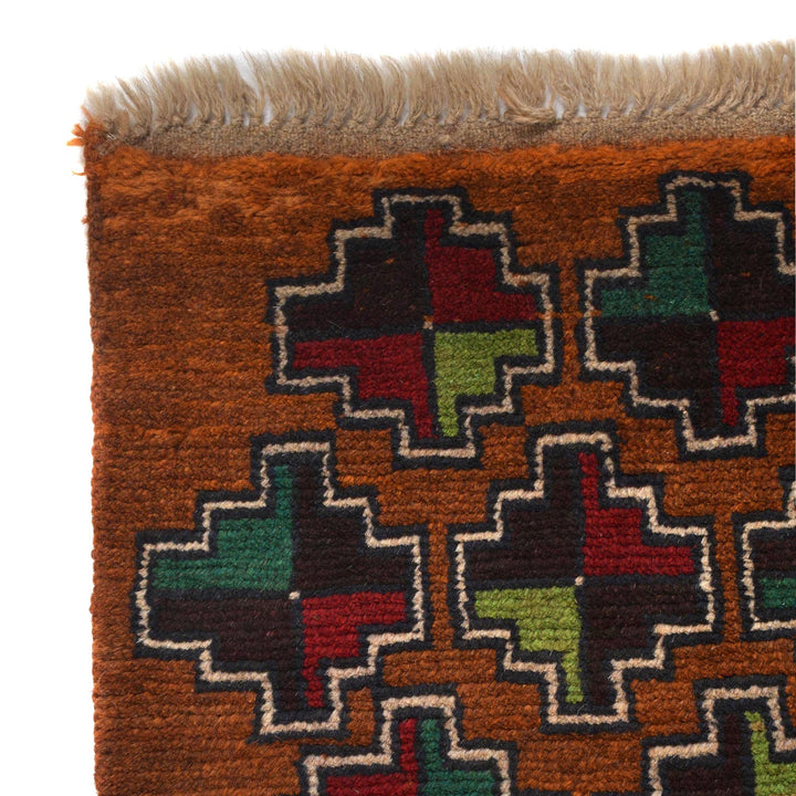 Brown Color Baloch Runner 2' 3" x 6' 9" - No. AL12844