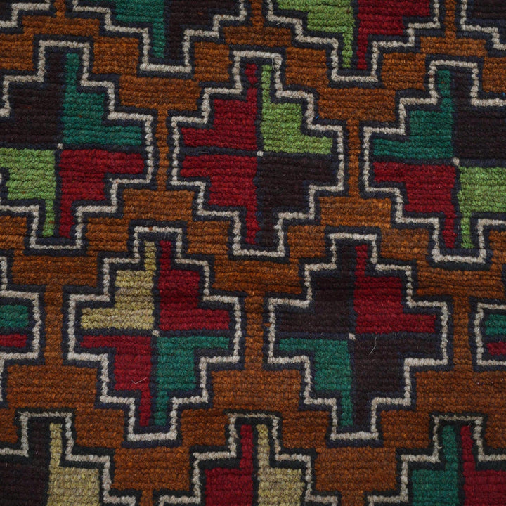 Brown Color Baloch Runner 2' 3" x 6' 9" - No. AL12844