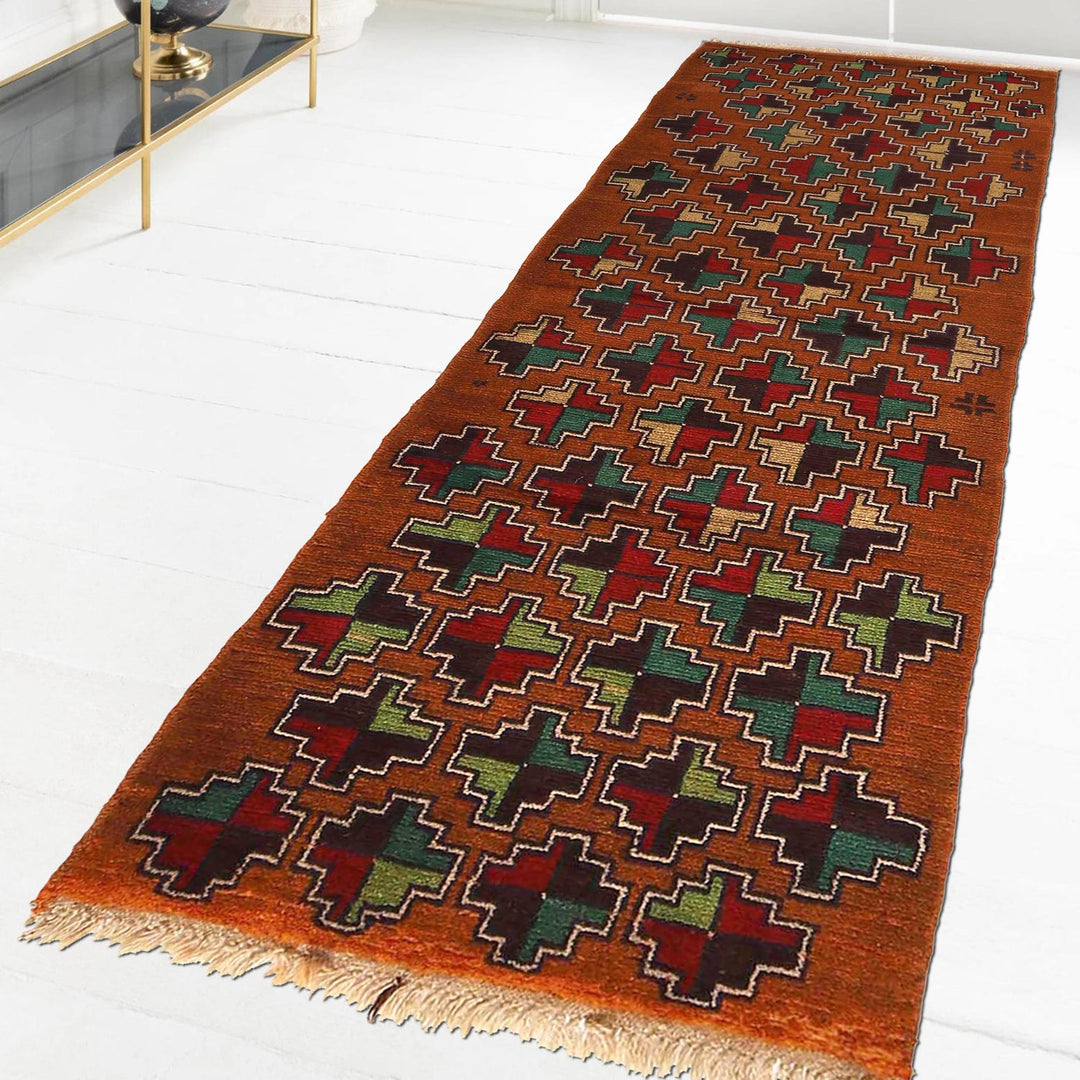 Brown Color Baloch Runner 2' 3" x 6' 9" - No. AL12844