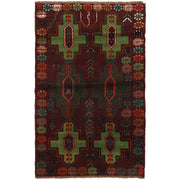 Dark Purple Color Baluchi Rug 4' 1" x 6' 6" - No. AL54632