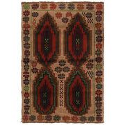 Beige Color Baluchi Rug 4' 1" x 6' 1" - No. AL44624
