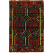 Red Color Baluchi Rug 4' 4" x 6' 6" - No. AL93295
