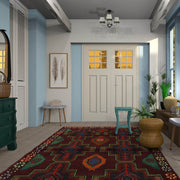 Dark Purple Color Baluchi Rug 4' 4" x 6' 1" - No. AL98495