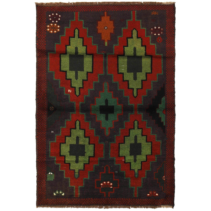 Handmade Balochi Rug 4' 2" x 6' 3" - No. AL76598