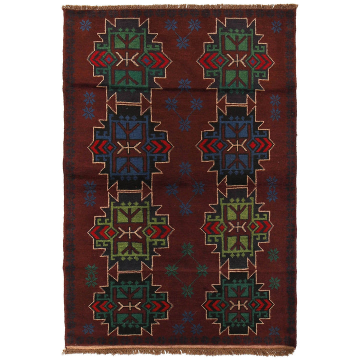 Handmade Balochi Rug 4' 2" x 6' 4" - No. AL86160