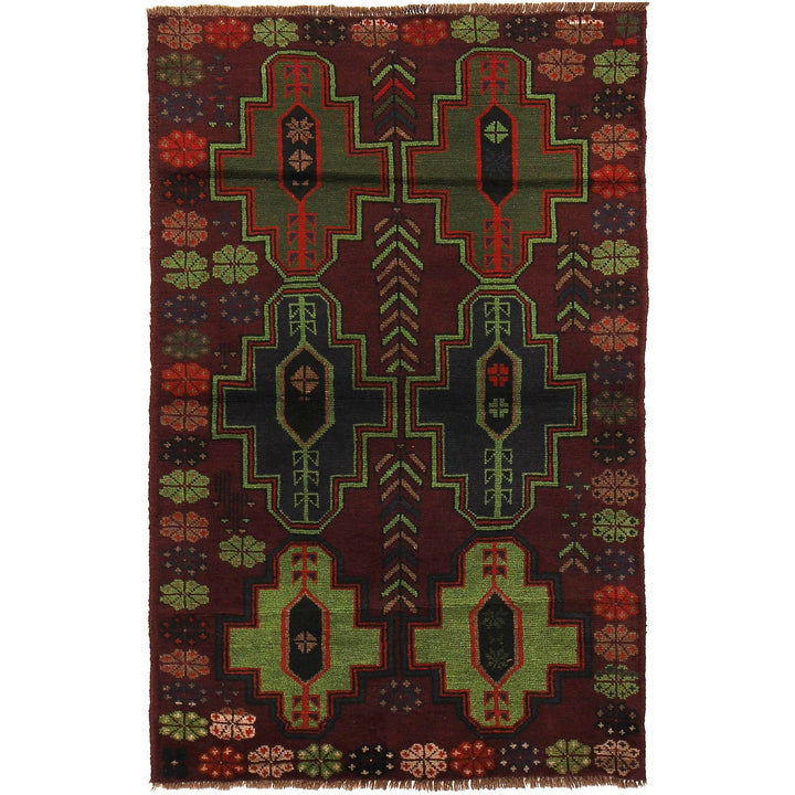 Handmade Balochi Rug 4' 0" x 6' 5" - No. AL44003
