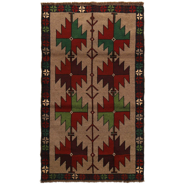 Handmade Balochi Rug 3' 11" x 6' 10" - No. AL26139