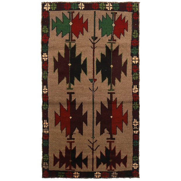 Handmade Balochi Rug 3' 5" x 6' 0" - No. AL32712