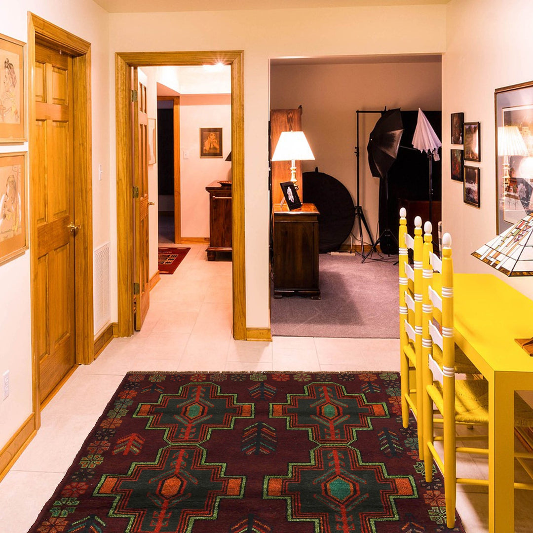 Handmade Balochi Rug 4' 3" x 5' 12" - No. AL51152