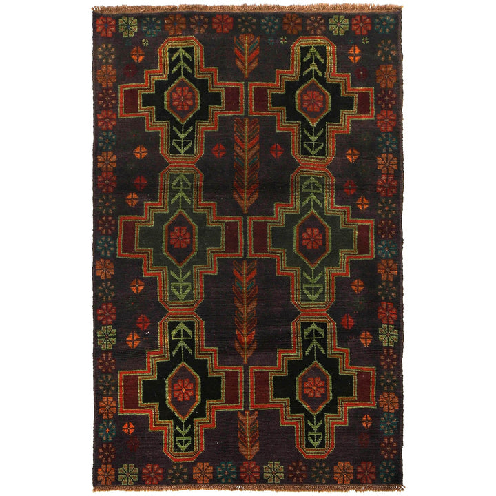 Handmade Balochi Rug 4' 1" x 6' 3" - No. AL11629