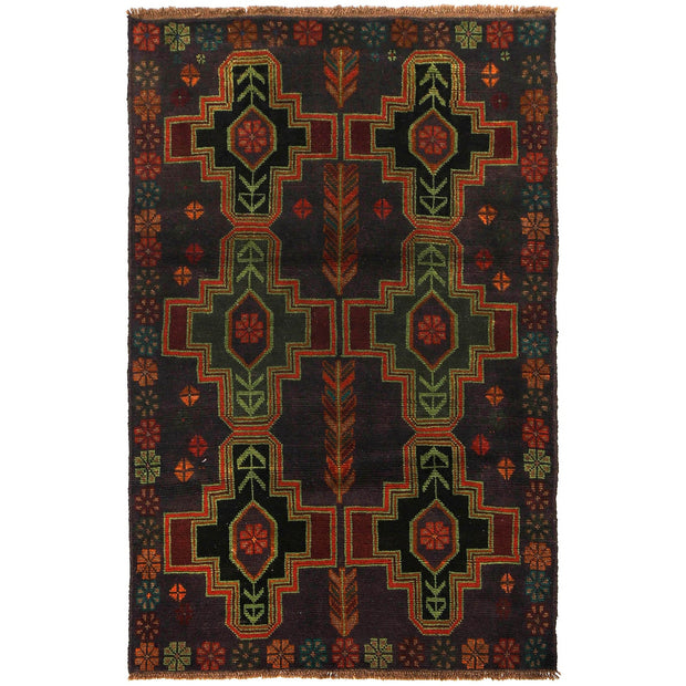 Handmade Balochi Rug 4' 1" x 6' 3" - No. AL11629