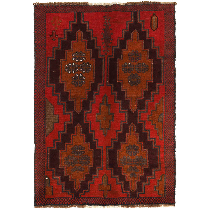 Handmade Balochi Rug 4' 1" x 5' 11" - No. AL63651