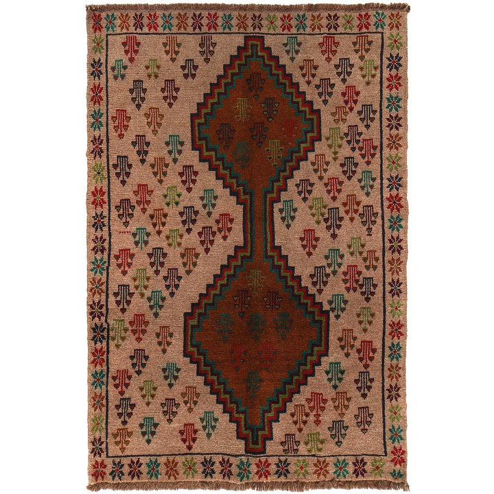 Handmade Balochi Rug 4' 3" x 6' 3" - No. AL38625