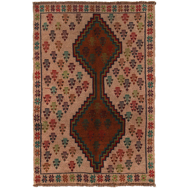 Handmade Balochi Rug 4' 3" x 6' 3" - No. AL38625