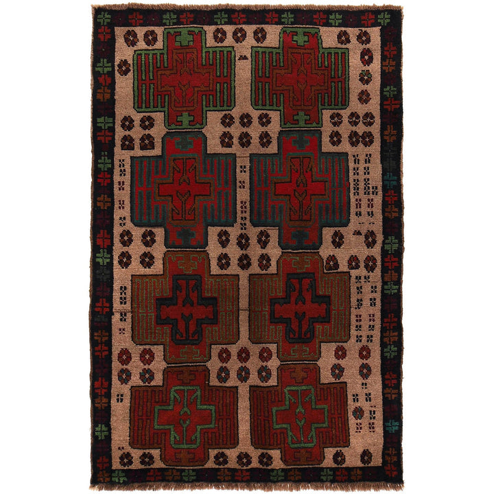 Handmade Balochi Rug 4' 0" x 6' 7" - No. AL49363