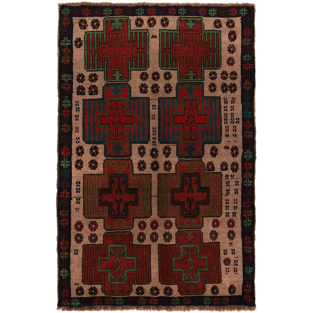 Handmade Balochi Rug 4' 0" x 6' 7" - No. AL49363