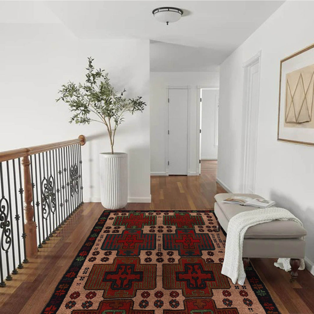 Handmade Balochi Rug 4' 0" x 6' 7" - No. AL49363