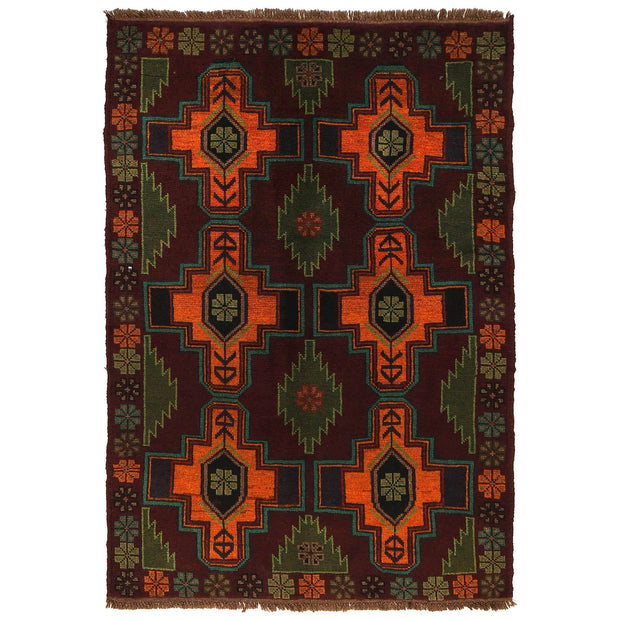 Handmade Balochi Rug 4' 0" x 5' 12" - No. AL45628