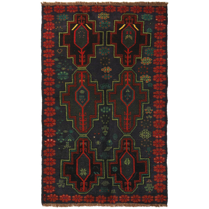 Handmade Balochi Rug 4' 1" x 6' 0" - No. AL75970