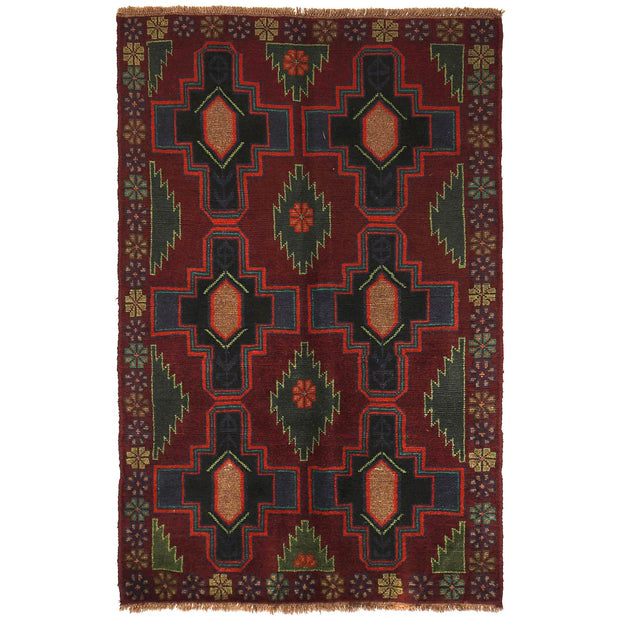 Handmade Balochi Rug 4' 0" x 6' 2" - No. AL62036