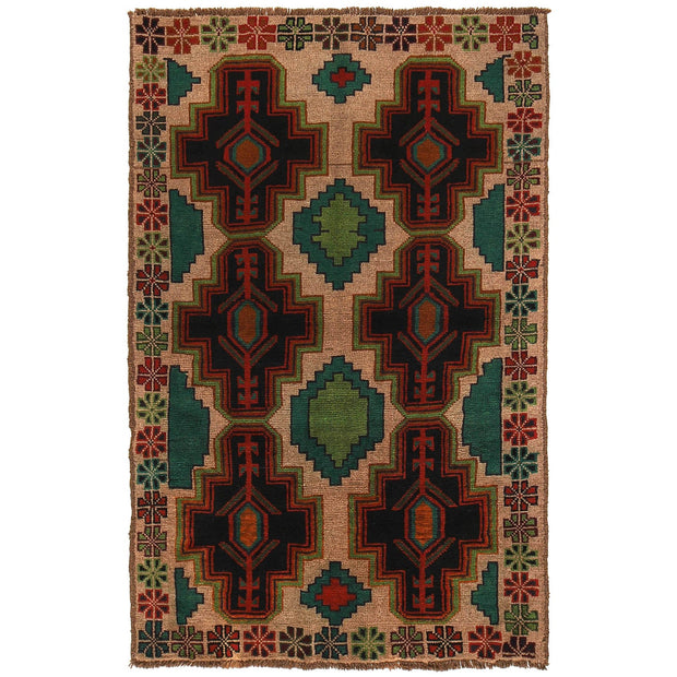 Handmade Balochi Rug 3' 8" x 6' 1" - No. AL87251