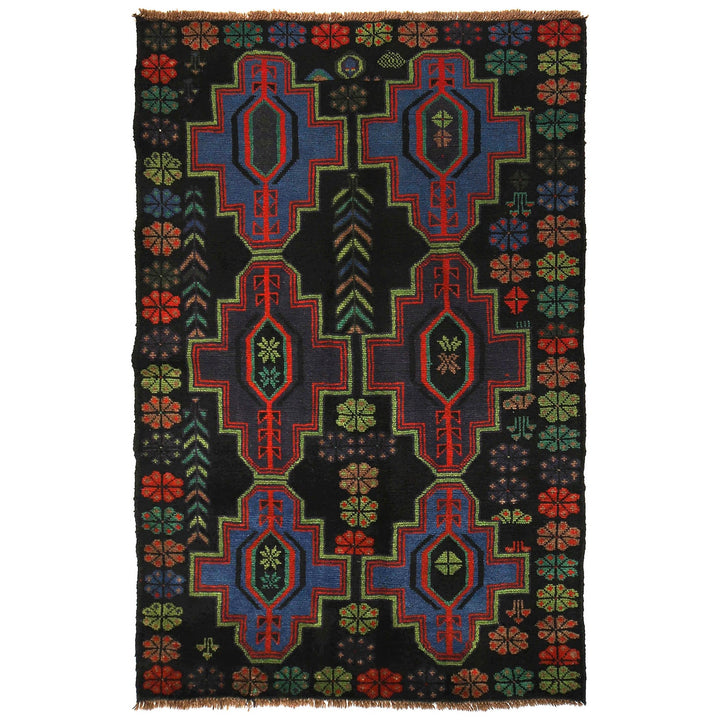 Handmade Balochi Rug 4' 1" x 6' 4" - No. AL57562