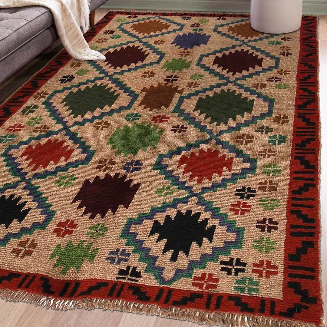 Handmade Balochi Rug 4' 1" x 6' 0" - No. AL77155
