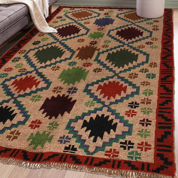 Handmade Balochi Rug 4' 1" x 6' 0" - No. AL77155